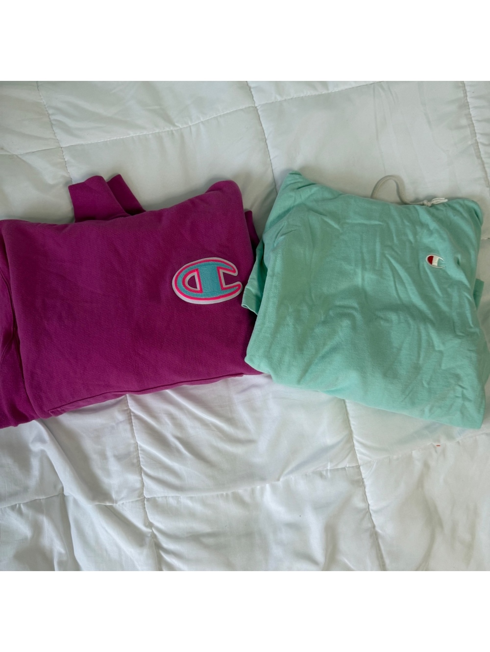 champion medium sweatshirts / hoodie bundle mint beige pink